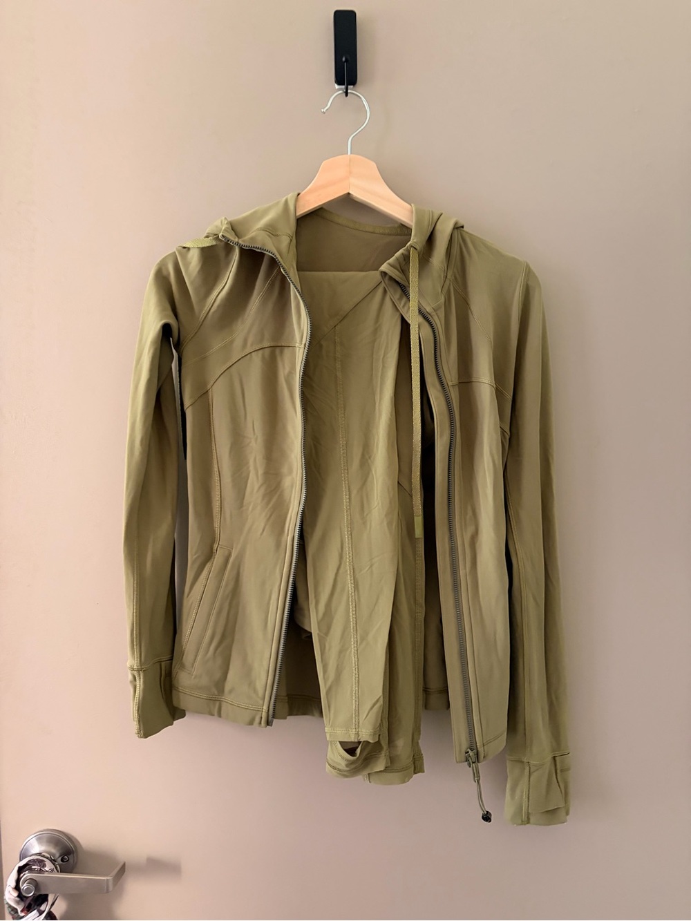 lululemon athletica Olive Green Hooded Zip Jacket
